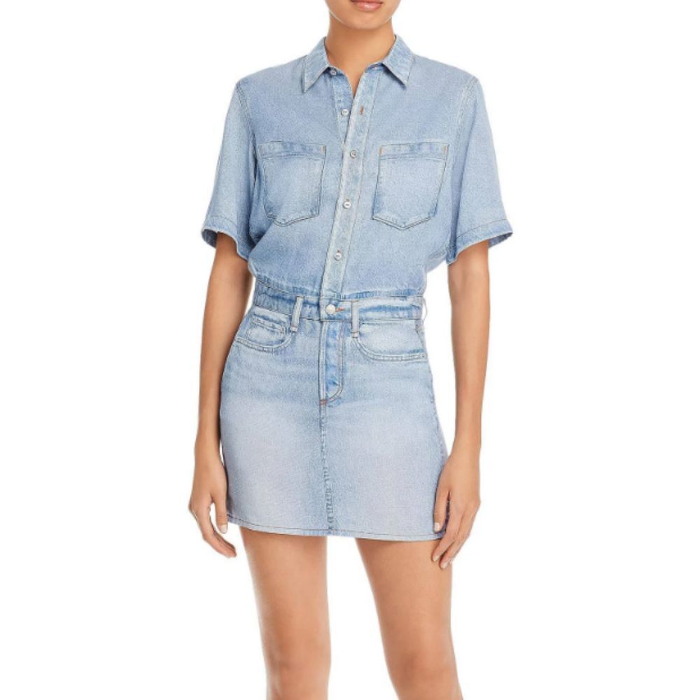 rag & bone Miramar “Sweatpant” Denim Mini Dress - Picture 3 of 9